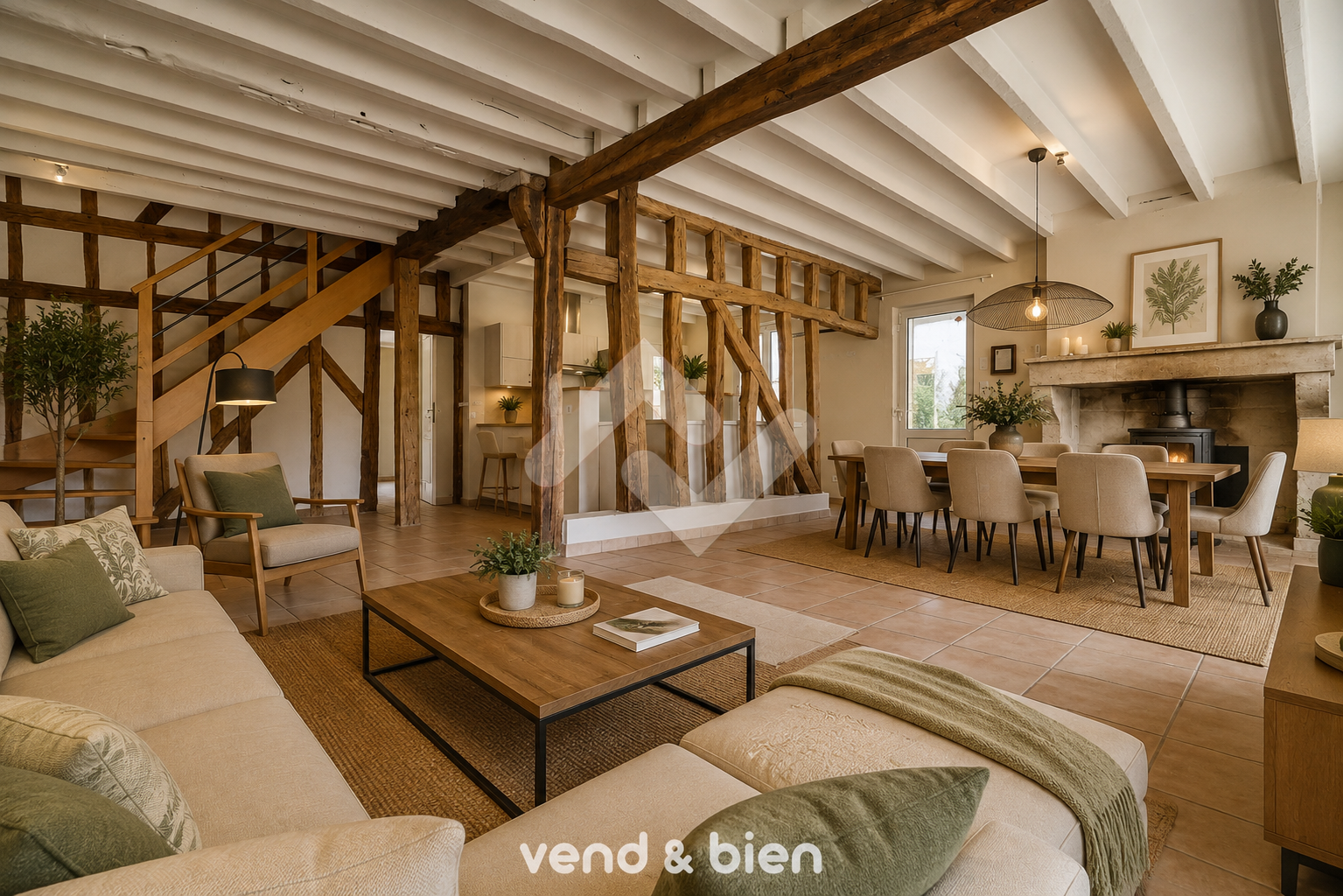 Maison T5, rénové, avec stationnement, piscine sur un terrai